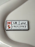 Lebanon plate metal sticker