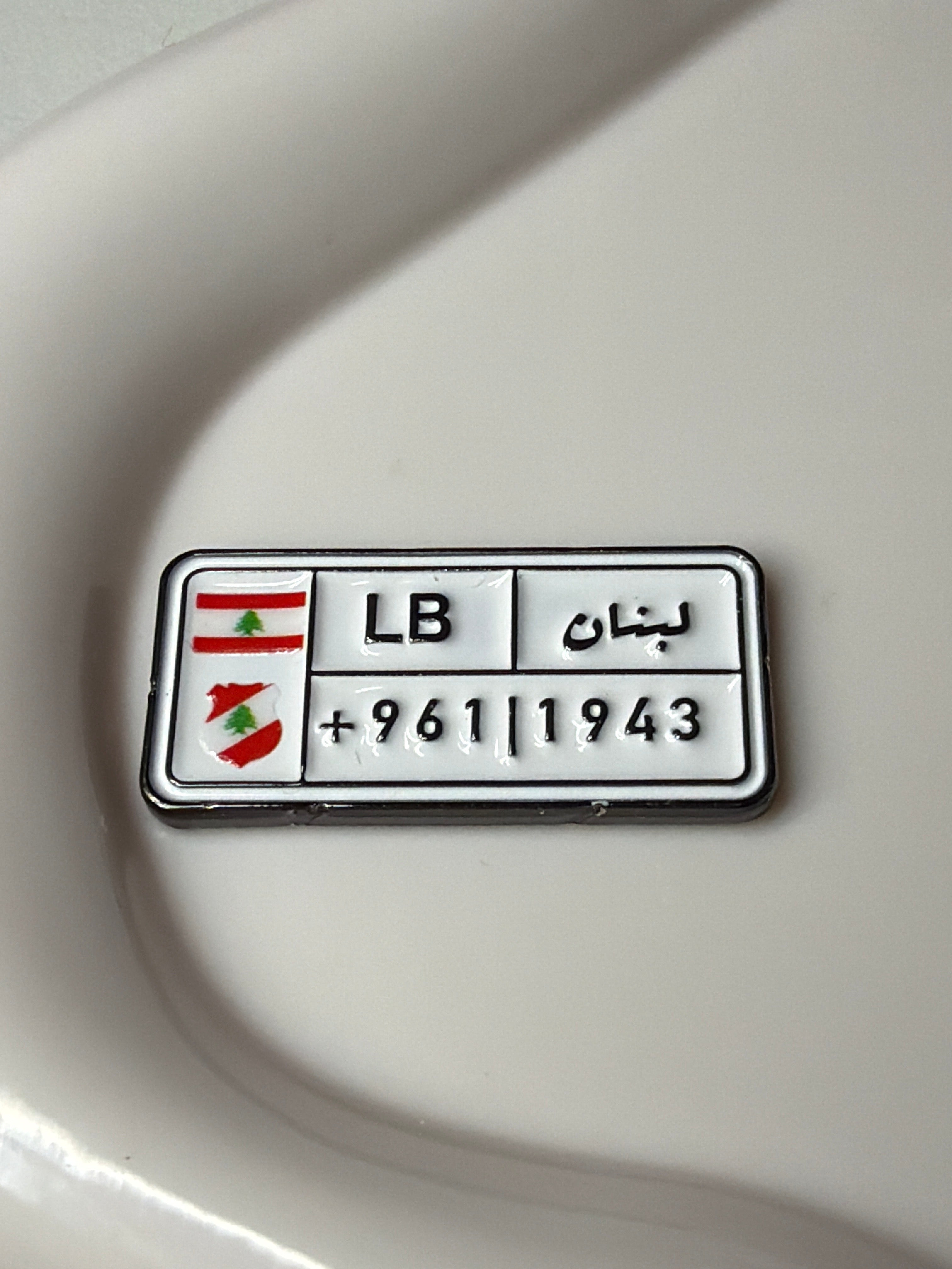 Lebanon plate metal sticker