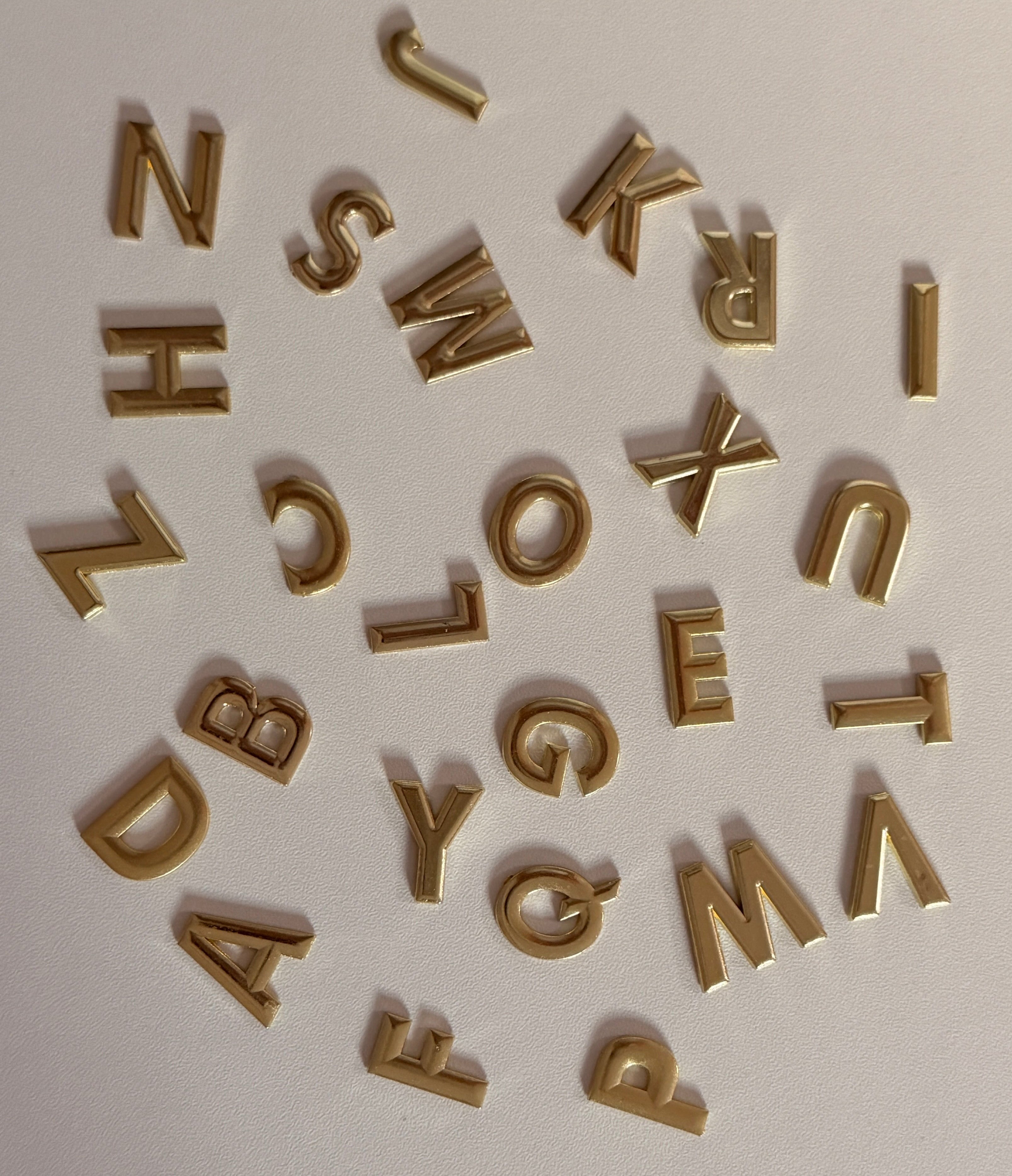 Letters Metal Stickers ￼