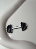 Black dumbbell metal sticker