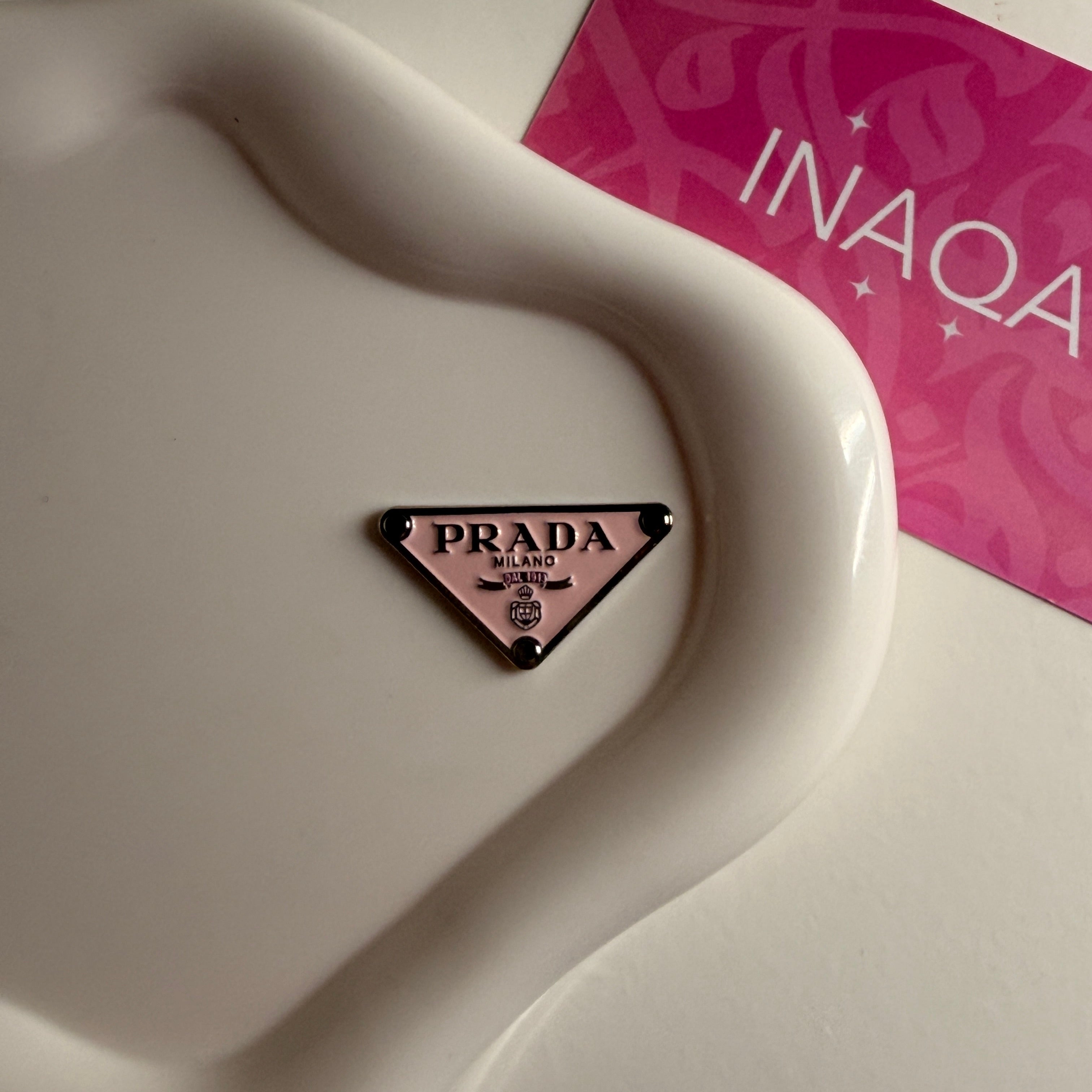 Baby pink Prada Metal sticker