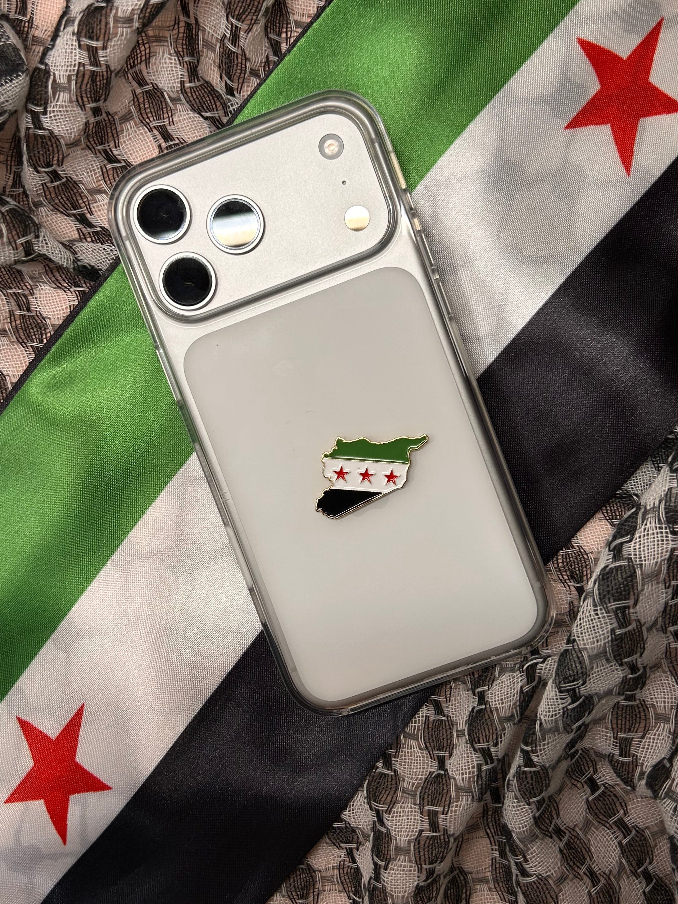 Syria Map Metal Stickers