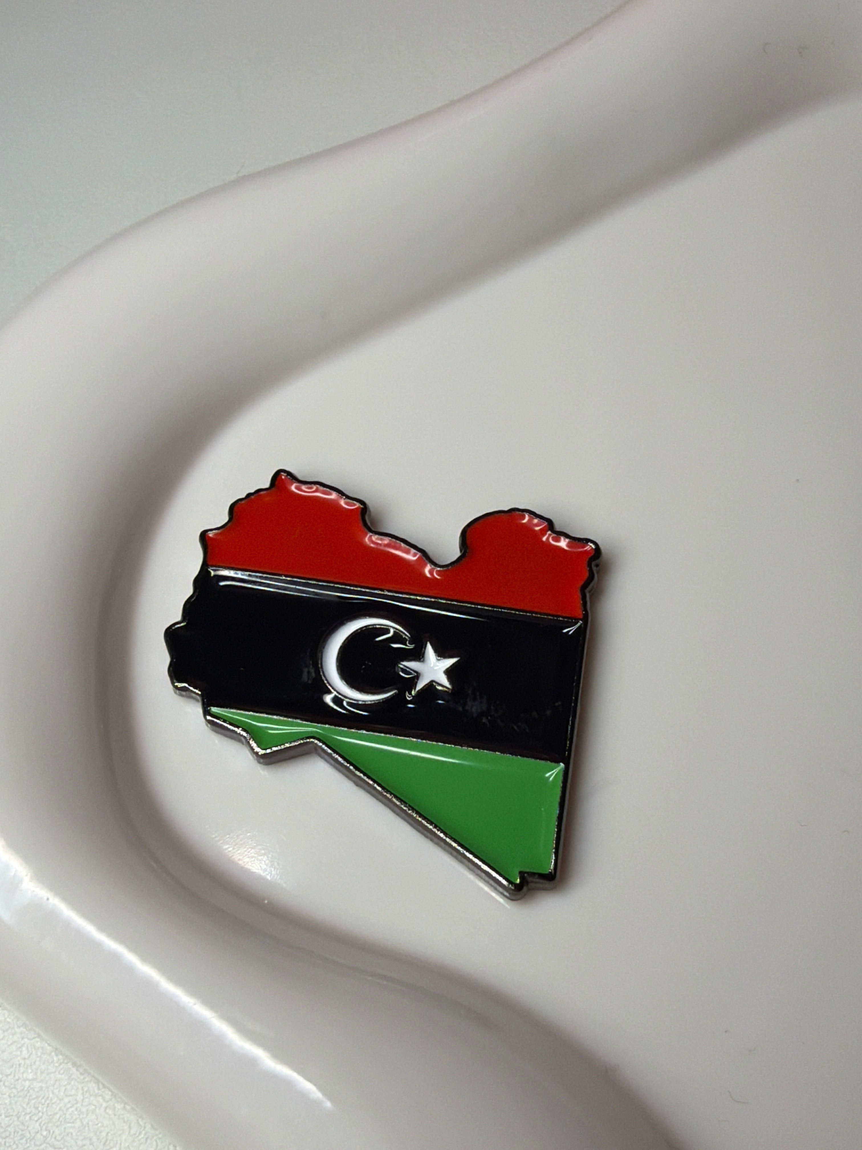 Libya map metal sticker