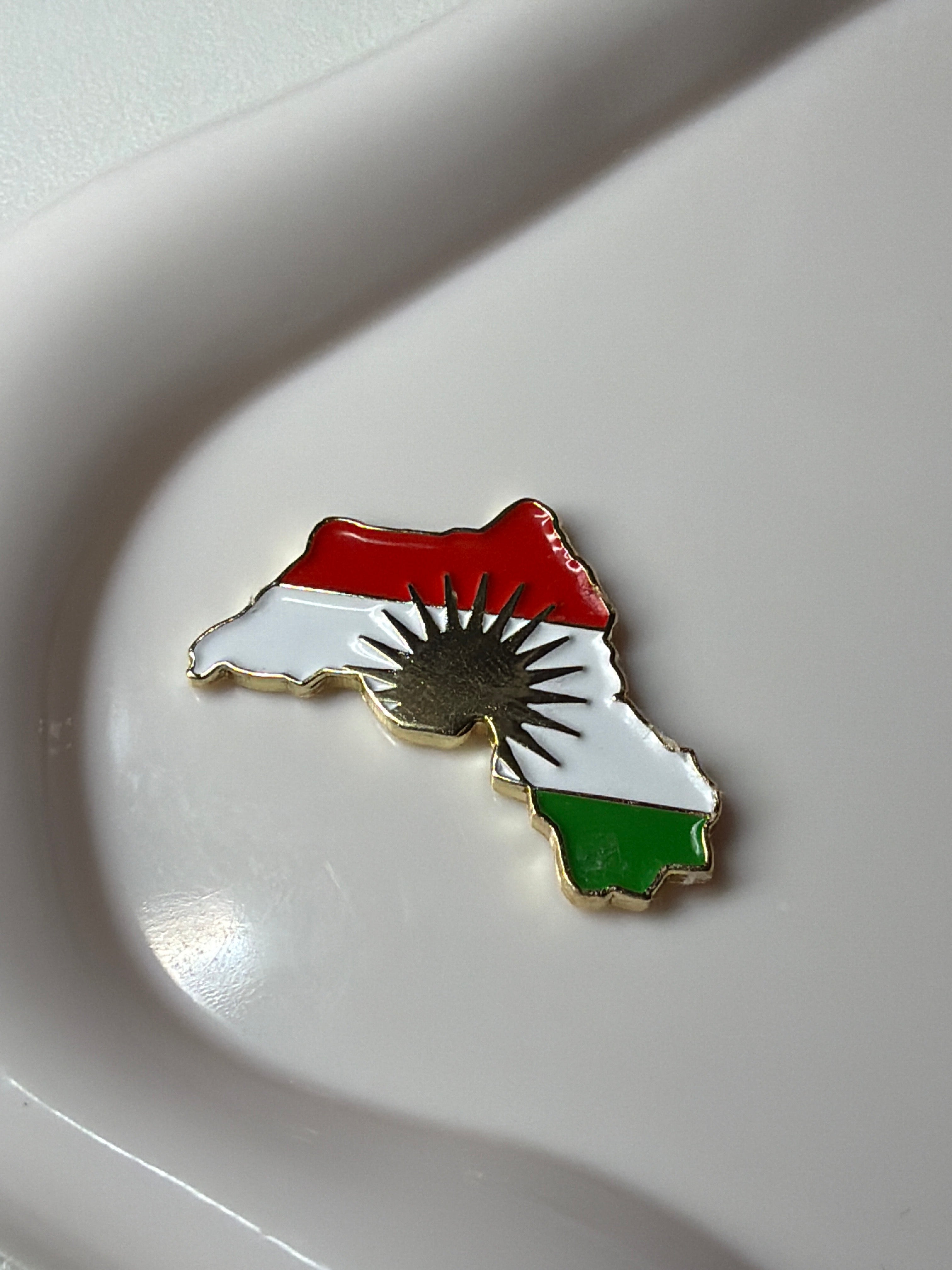 Kurdistan map metal sticker