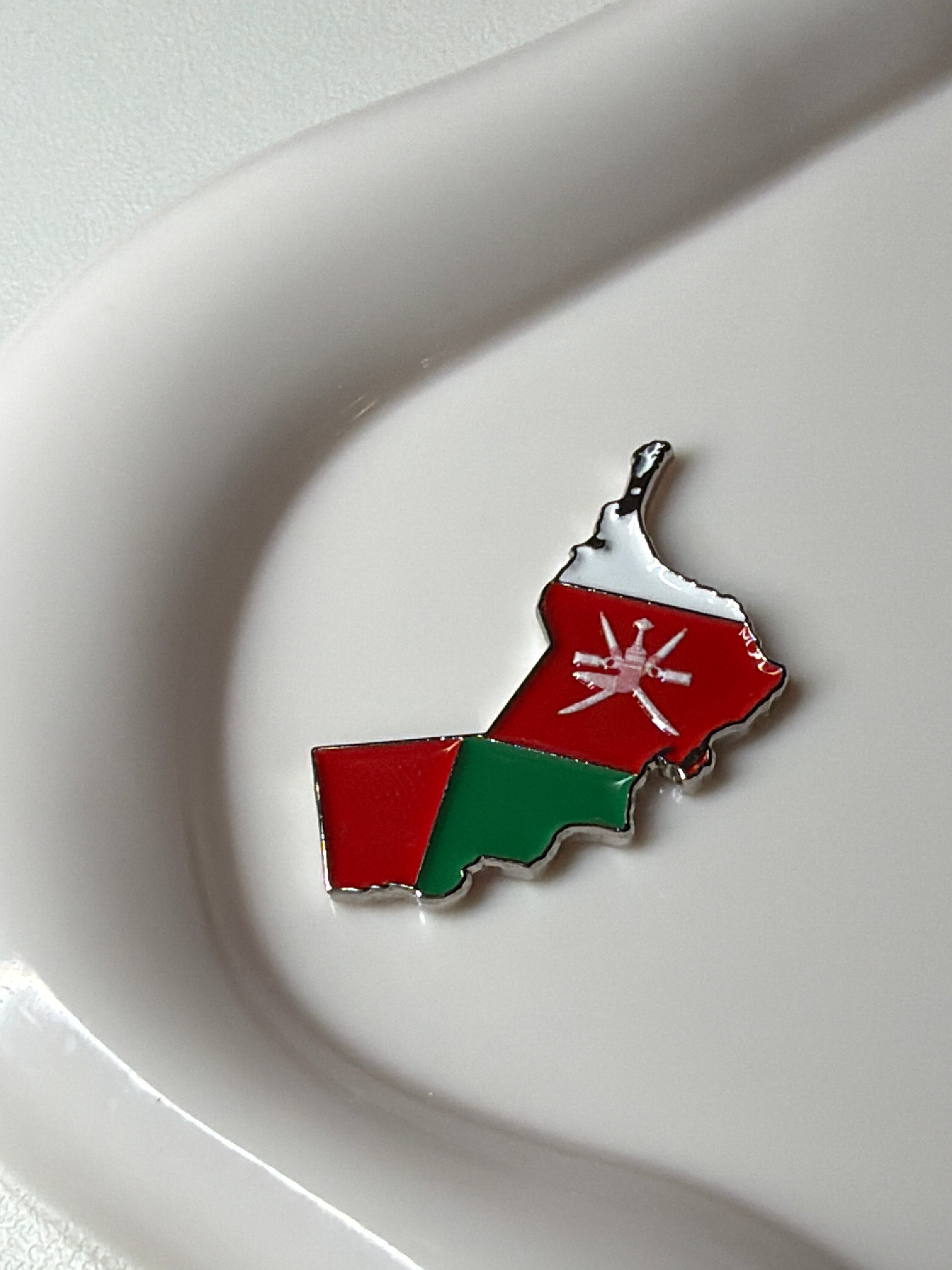 Oman map metal sticker