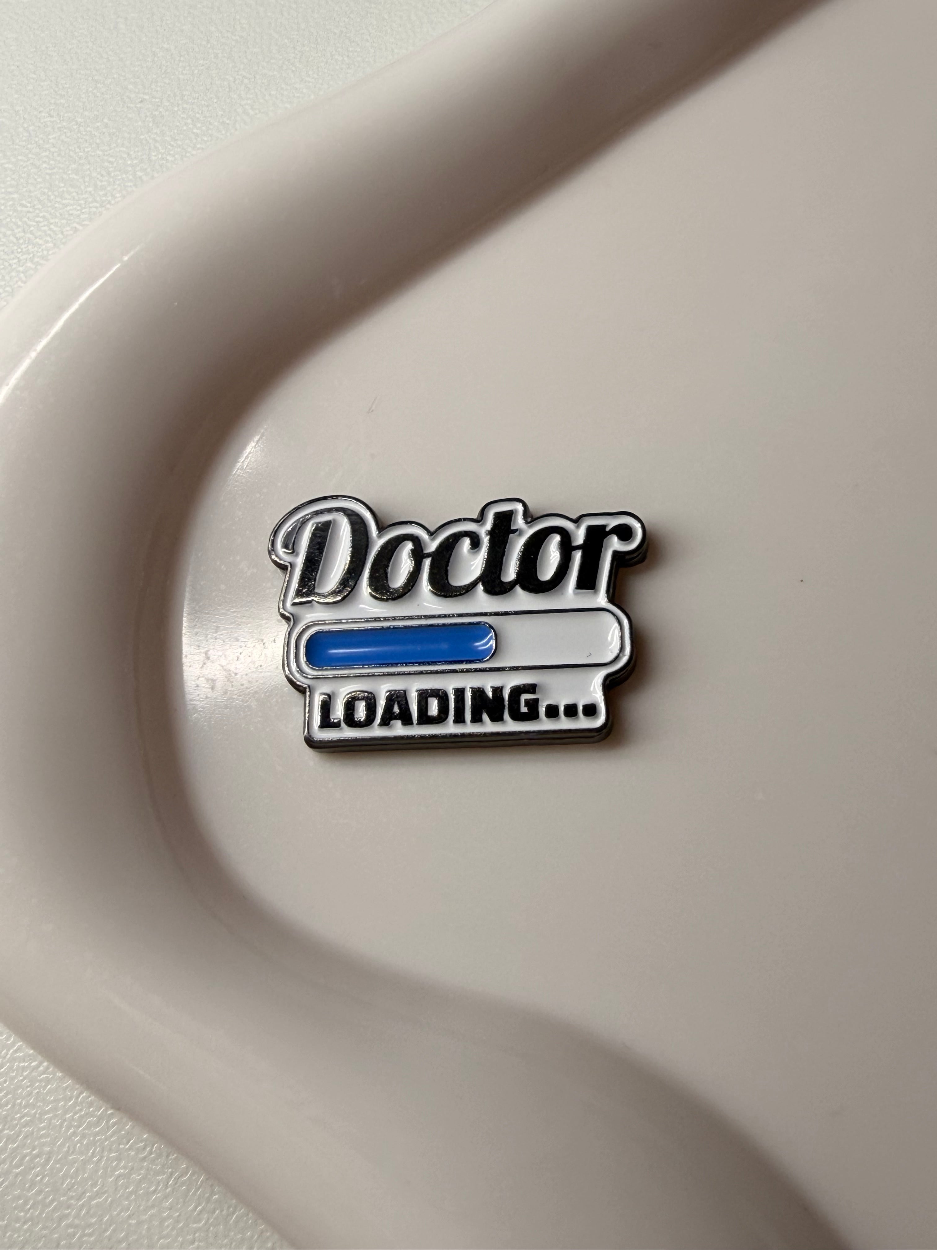 Doctor loading Metal Sticker