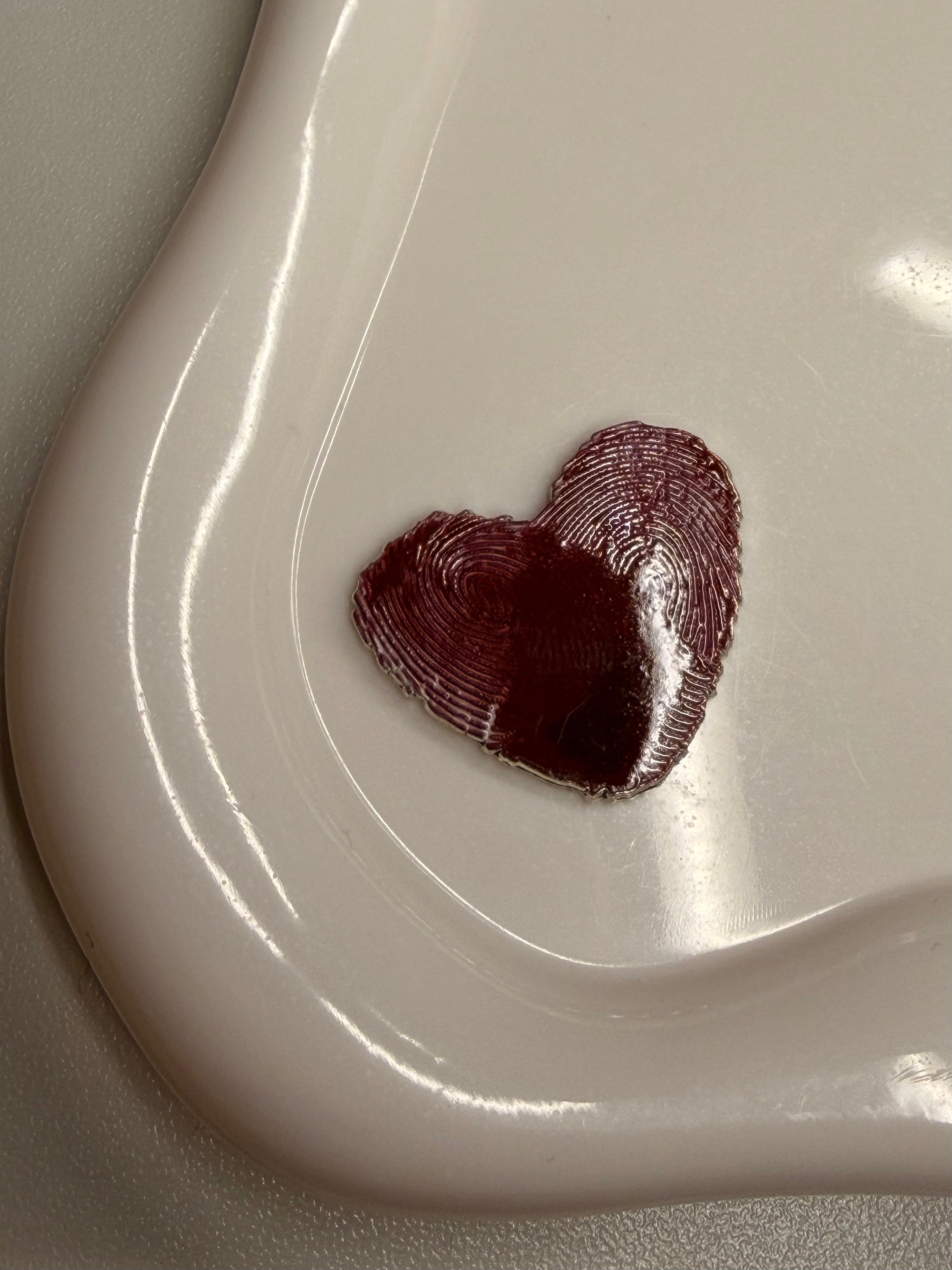 Fingerprint heart ♥️ metal sticker