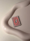 Pink UNO Reverse Card Metal Sticker