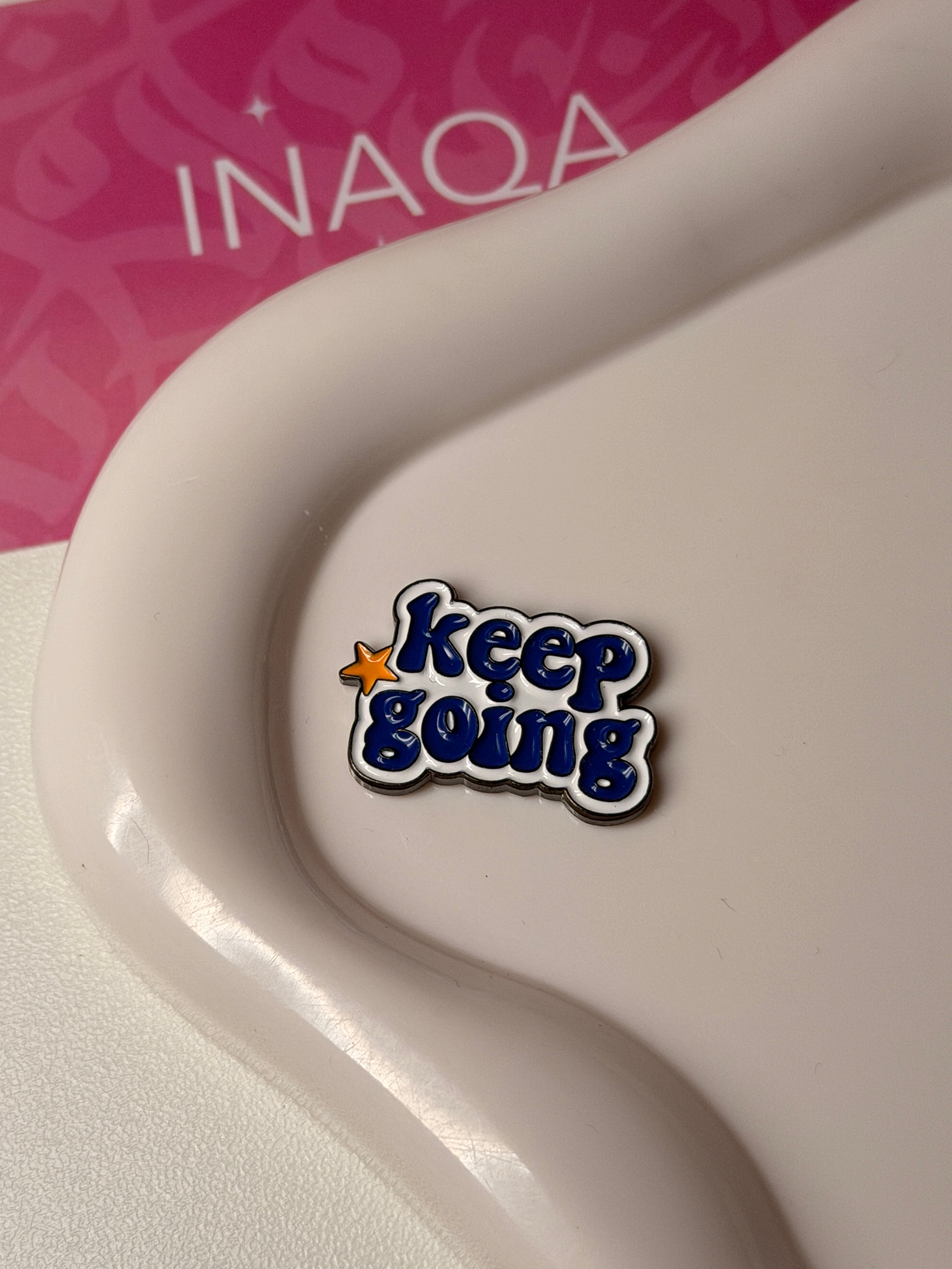 “Keep going” Metal Sticker