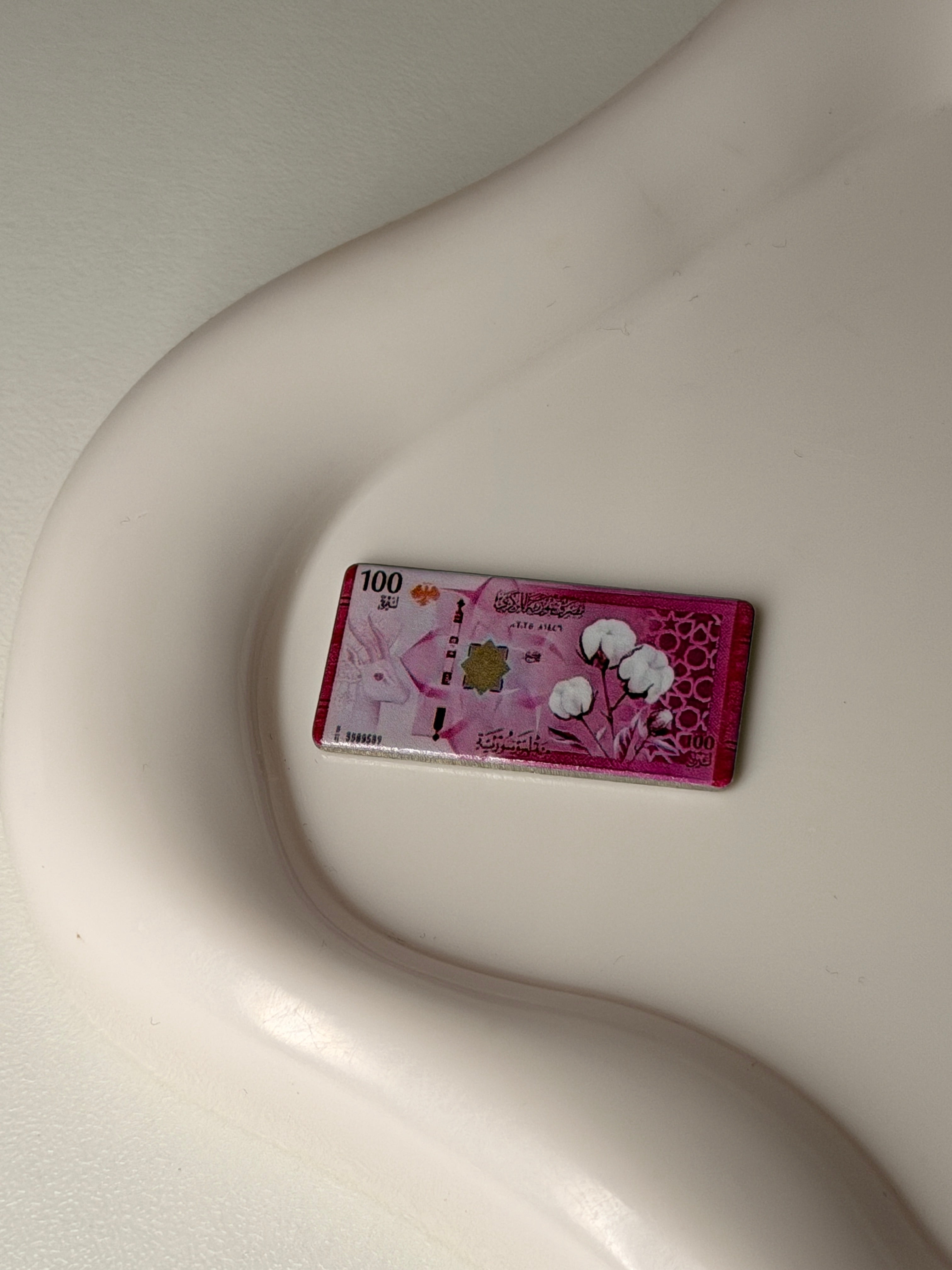 100 Syrian pounds Metal Sticker