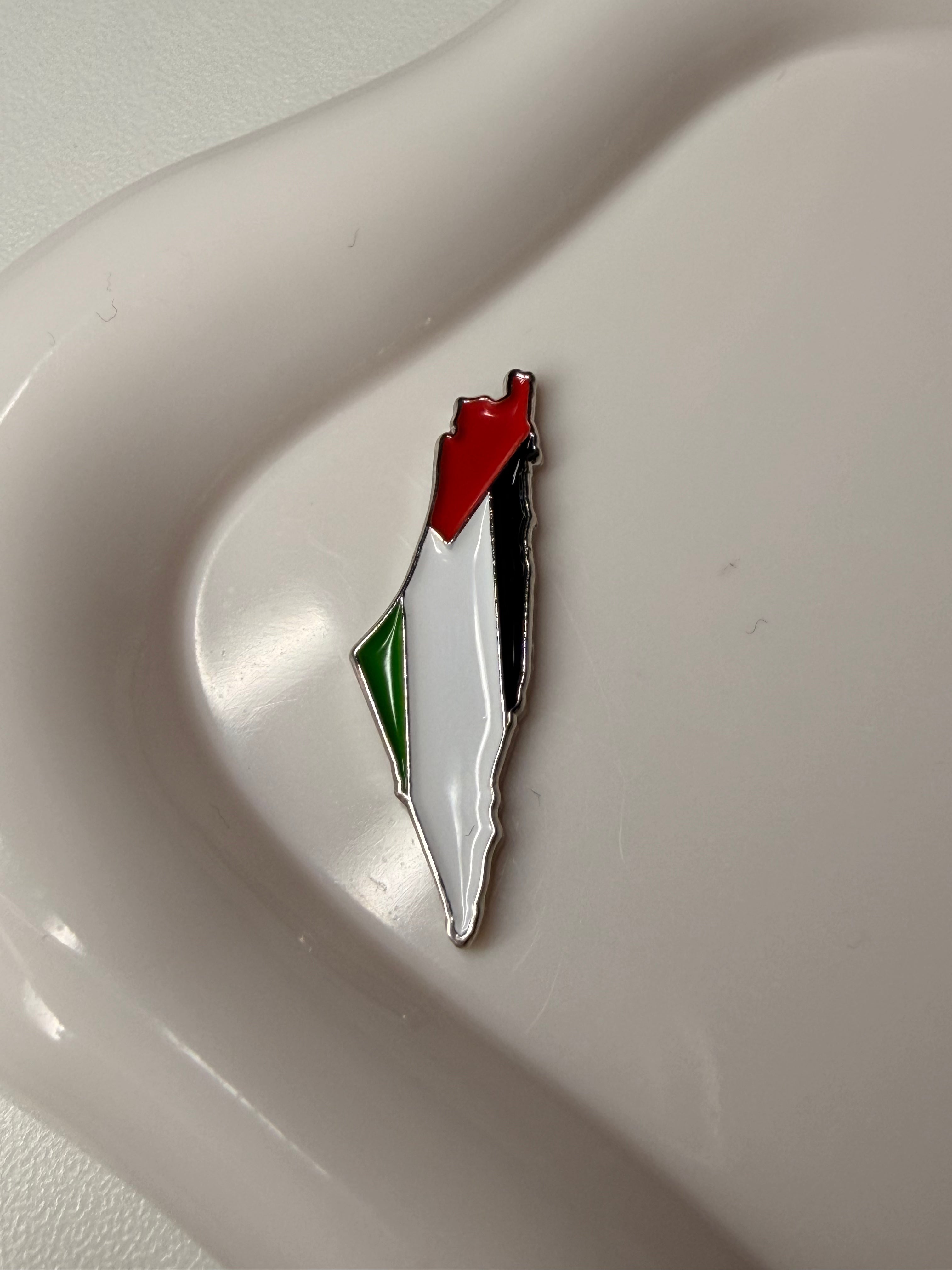 Palestine Map Metal Sticker