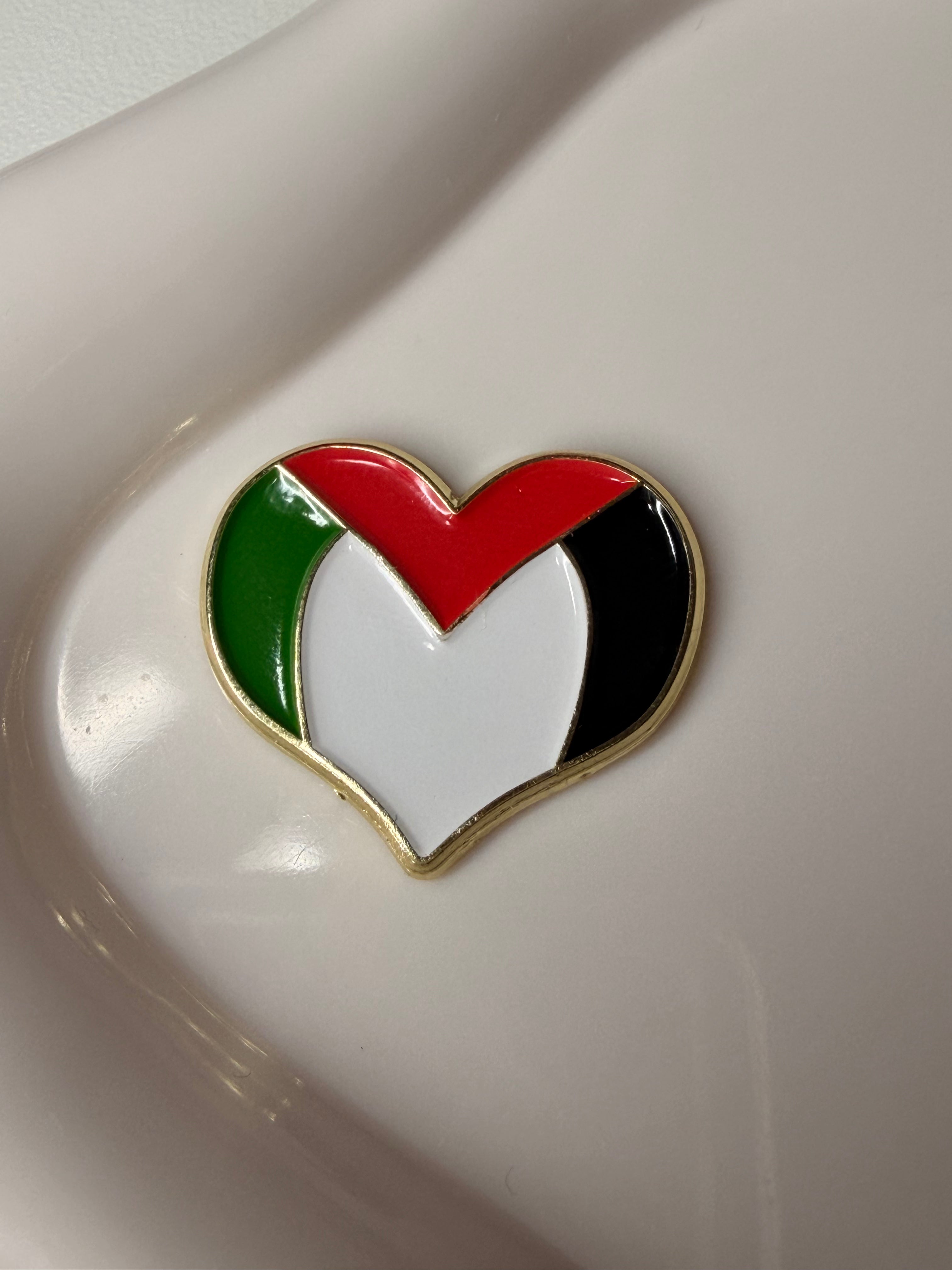Heart Palestine flag Metal Sticker