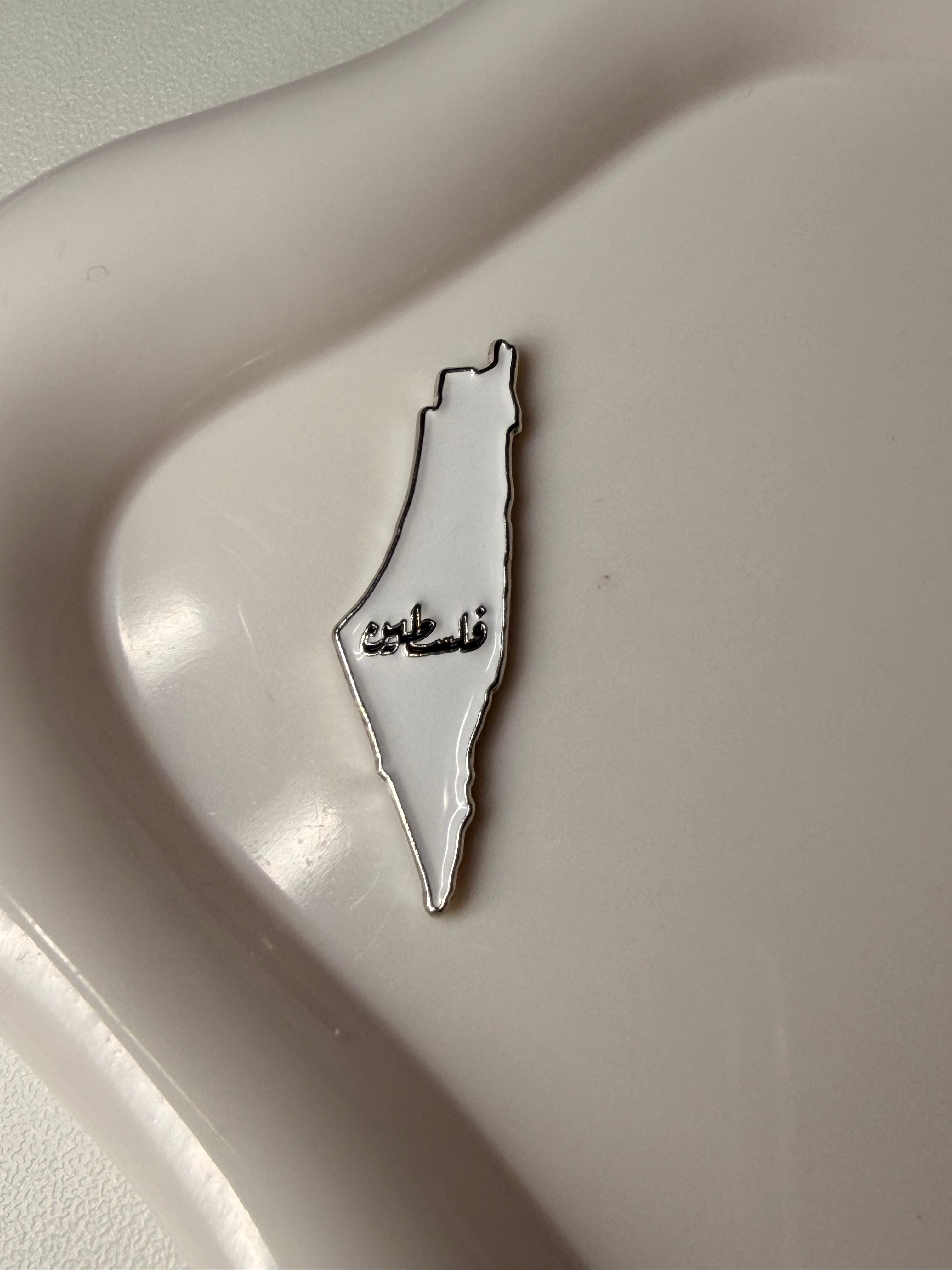 Palestine Map Metal Sticker
