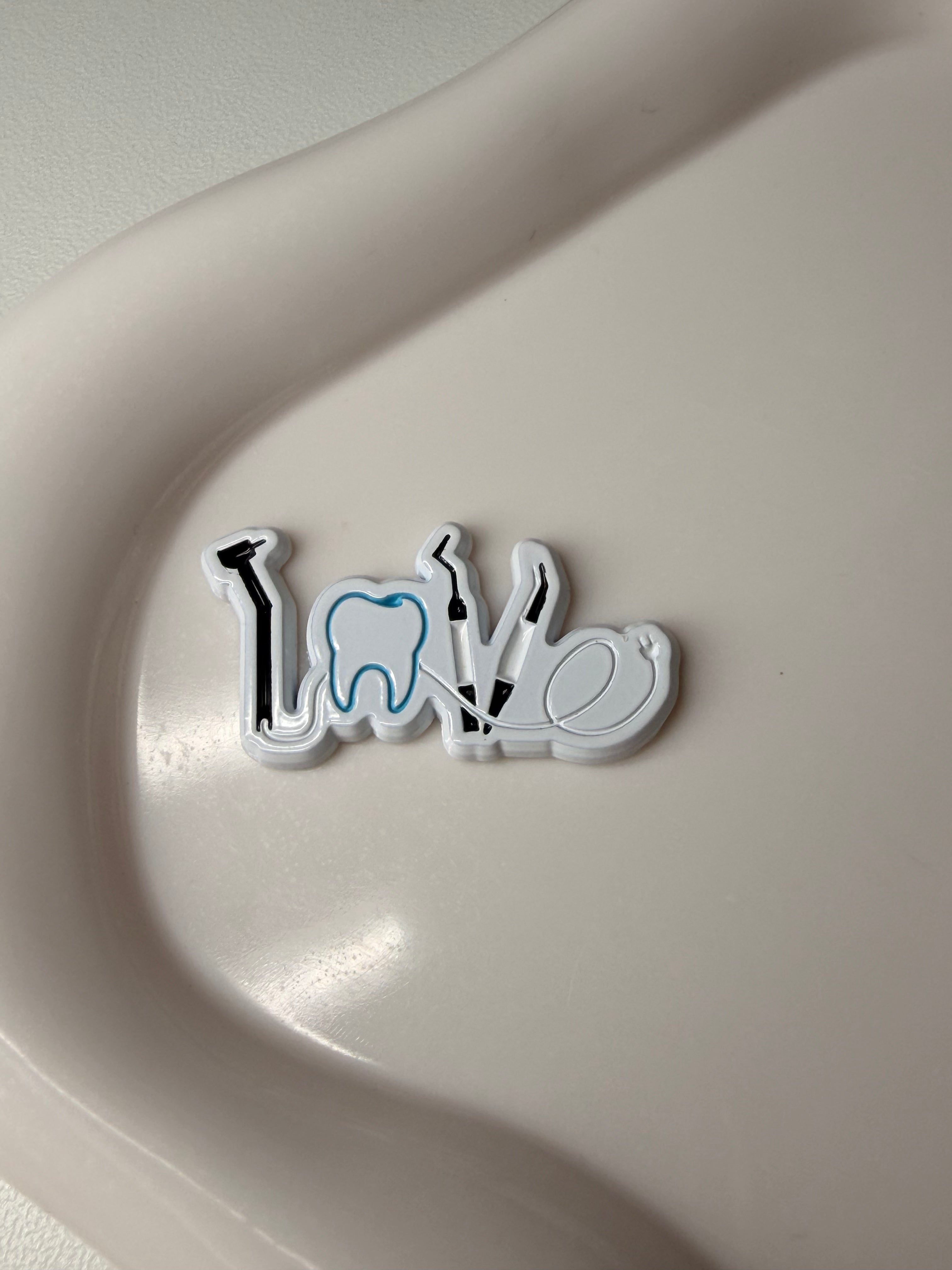 “Love” dentistry Metal Sticker