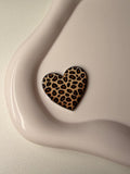 Leopard print heart 🐆 metal sticker