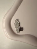 White Falcon metal sticker