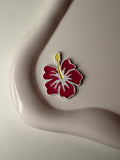 Pink hibiscus 🌺 Metal sticker