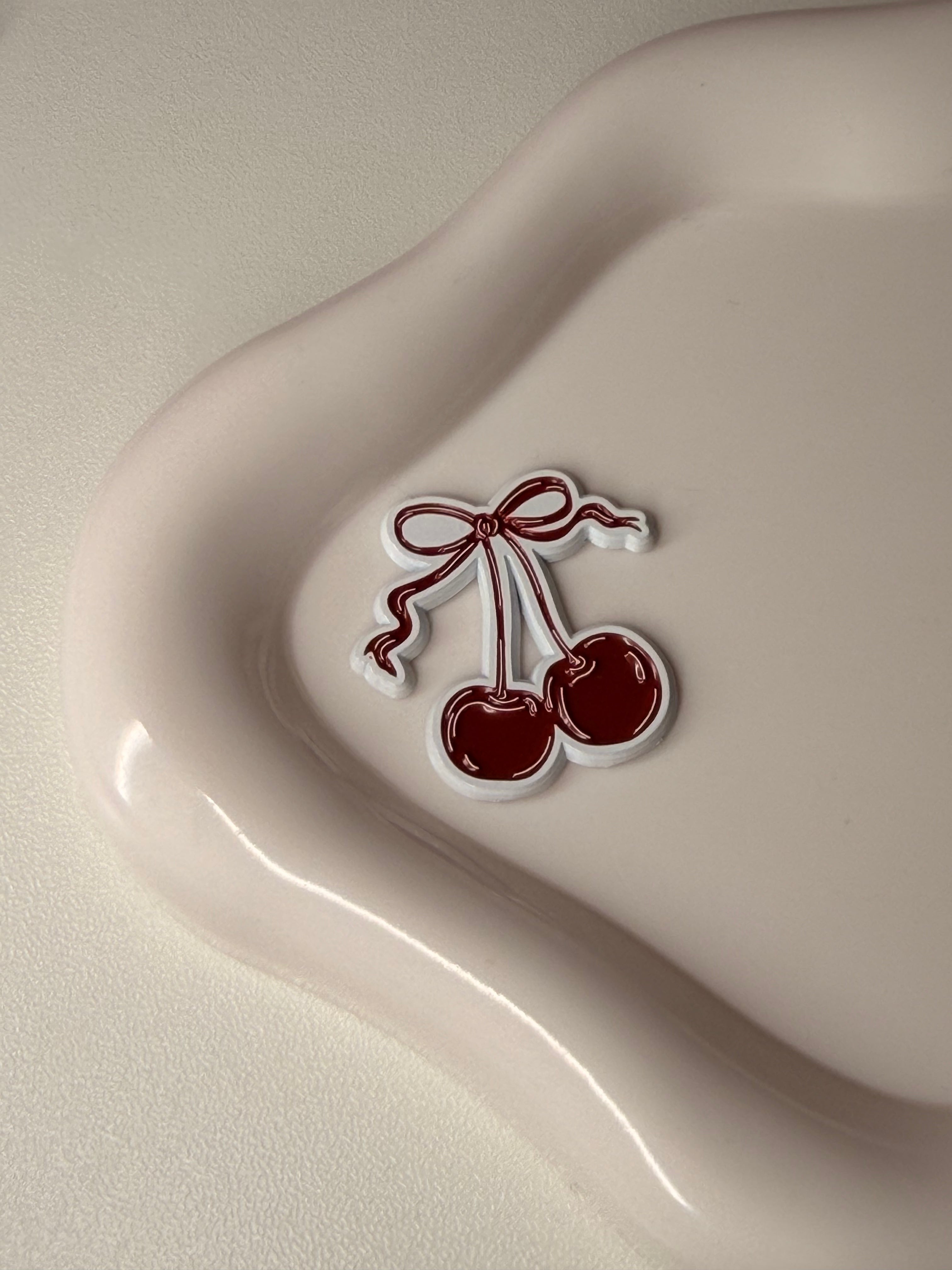 Cherry Bow 🍒 Metal Sticker